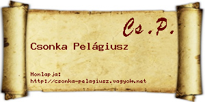 Csonka Pelágiusz névjegykártya